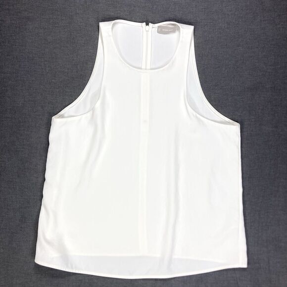 Everlane Top Womens 12 White High-Neck Summer Minimalist Comfortable Chic Tank - Picture 3 of 15